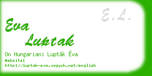 eva luptak business card